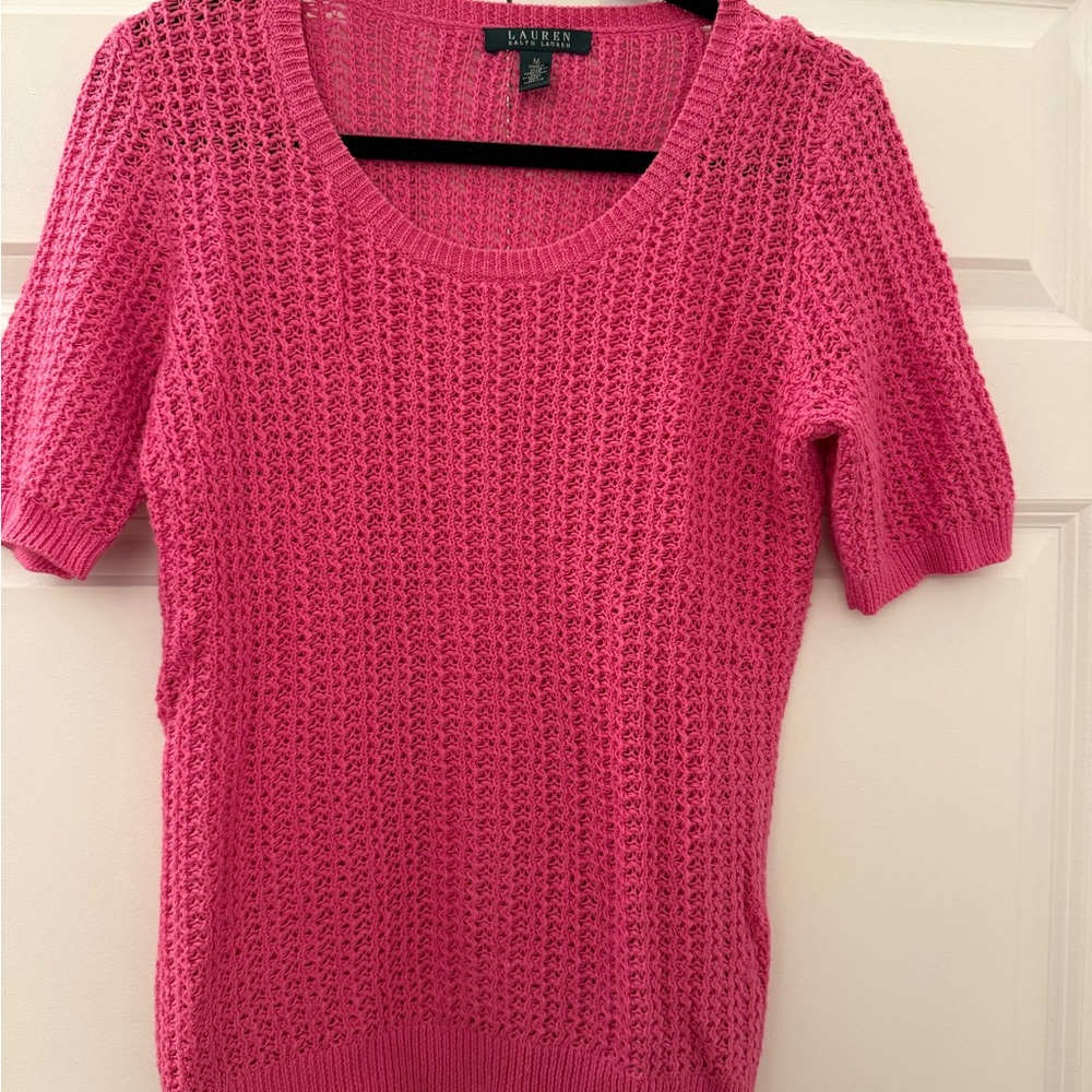 Women’s Pink Scoop Neck knit Sweater